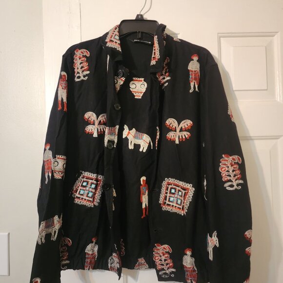 Zara men's light jacket with embroidery - Picture 1 of 2